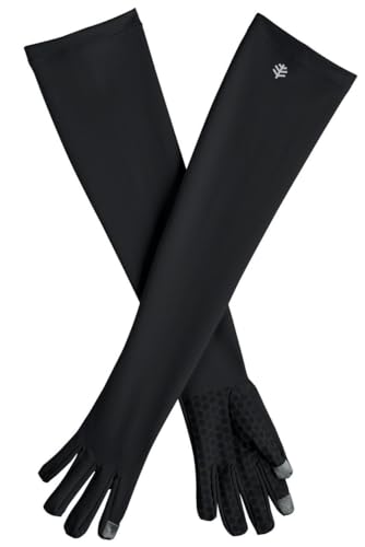 Coolibar Long Full Finger UV Sun Gloves - UPF 50+ Sun Protection - Culebra - color: Black, size: Large