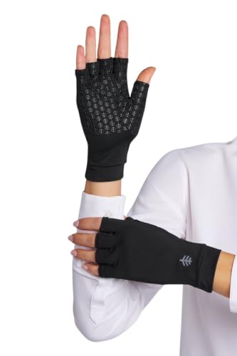 Coolibar Fingerless UV Sun Gloves - UPF 50+ Sun Protection - Ouray - color: Black, size: X-Small