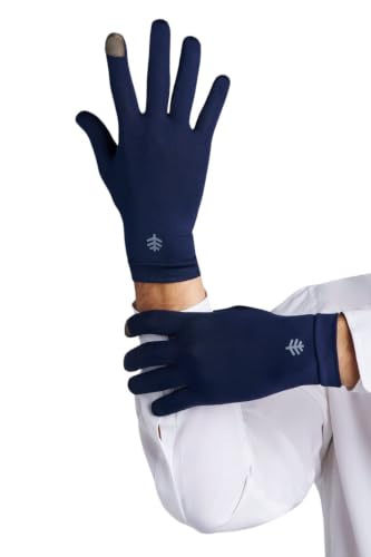 Coolibar Full Finger UV Sun Gloves - UPF 50+ Sun Protection - Gannett - color: Navy, size: Small