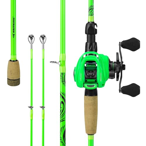 KastKing Zephyr Dual-Tip Fishing Rod and Reel Combo,Spinning & Baitcaster Combo,Dual Tips Section for Different Powers,IM6 Graphite 2-Piece Rod with Extra Tip,Sensitive & Powerful,Freshwater Fishing - style: Cast: 7'0''- M& Mh- Dual-tip Rod - Right Handed