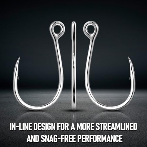 Alwonder 10-Pack Inline Hooks 5X Strong Single Replacement Hook for Hard Baits, High Carbon Steel Heavy Duty Welded Eye Fishing Hooks, Jigging Hook for Freshwater Saltwater Trolling Fishing Tackle - size: #3/0