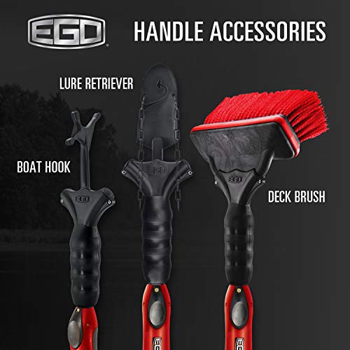 Ego S1 Slider Fishing Net, Ultimate Fishermen’s Tool Fixed Handle, Replaceable Head, Salt & Freshwater, 102" Handle, Small 14x18 Inch Hoop - color: Rubber mesh