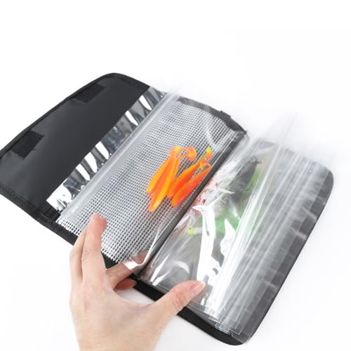 POPETPOP Waterproof Fishing Lure Bag Small Handheld Baits Storage Pouch Anti-Wear Fishing Gear Organizer Outdoor Tackle Binder