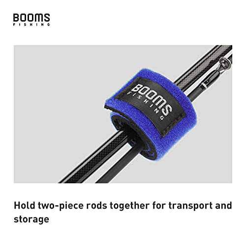 Booms Fishing RS3 Fishing Rod Wrap Pole Straps， Hook & Loop Fishing Rod Belts, Fishing Rod Ties for Casting Rods, Spinning Rods and Fly Rods - style: C: Blue_9.6"_6pack