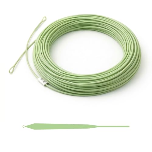 Aventik Trout Trout Boost Single Hand Spey Floating Fly Fishing Line Freshwater Fishing Smooth Accurate Casting Easy Roll Casting 100FT with Welded Loops - color: Green2 Trout Premier, size: 8F
