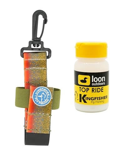 Loon Outdoors Top Ride Powder Dry Fly Floatant with Kingfisher Dry Shake Holder - color: Brook Trout