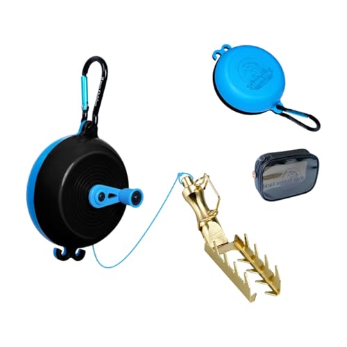 Professional Fishing Baits Hard Equipment with 30m Line for Lures Saver Fishing Retrievers Savers - color: blue black
