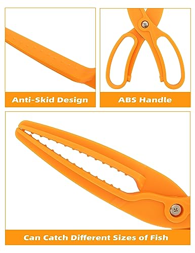 Bluewing Fishing Gripper 9.85in 1pc Control Tool Lightweight Clamp Controller Anti-Slip Fish Grabber - color: Orange