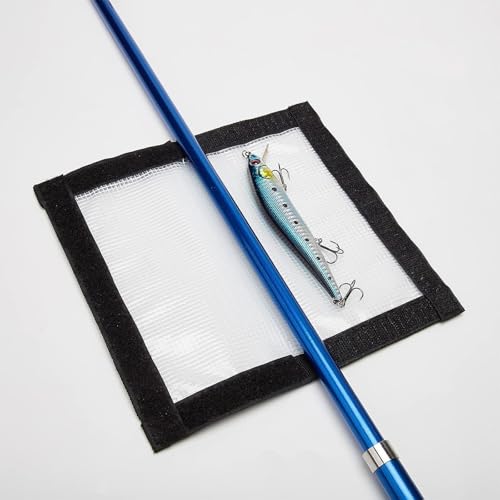 Fishing Lure Wraps 2-10 Pack Durable Clear PVC Lure Wrap for Fishing Rod Saltwater Hook Covers Fabric Lure Protector - color: 10 packs Large 7.8″x 4.3″