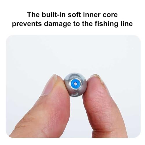 Alloy Steel Fishing Sinker Oval Drop Shot Bass Fishing Weight Casting Sinkers for Saltwater Freshwater - size: Size1-20Pcs-Alloy Sinker-3G