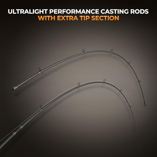 KastKing Zephyr Finesse Fishing Rods – BFS Baitcasting & Spinning Rods, IM6 Graphite, Extra Twin-Tip, 2pc & 3pc Travel Design, Ultra-Light Lure Casting, Stainless Steel Guides with Zirconium Rings - size: 6'9"- L- Fast (3pcs+ Extra Tip), style: Bait Fines