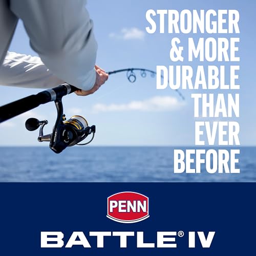 Penn Battle IV Spinning Reel and Fishing Rod Combo - size: 6000 Size Reel - 7' - Medium Heavy - 1pc, style: Battle IV