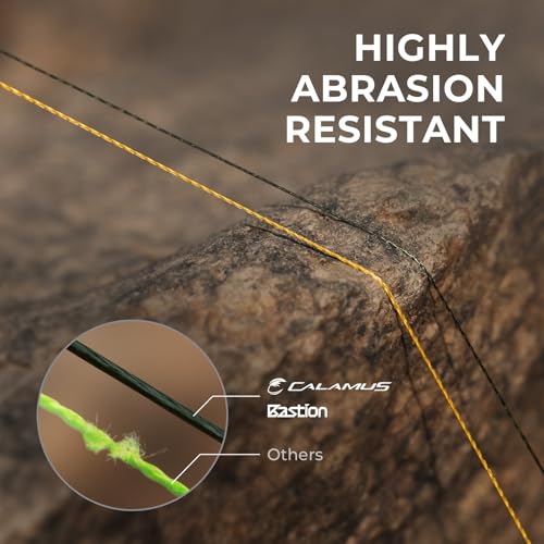 Calamus Bastion Braided Fishing Line -Abrasion Resisting Braided Lines – Thin Diameter Superline – Zero Stretch – 4 Strand MultiTuf Fiber Braid Line - color: X4-Gray, size: 40 LB - 300 Yds