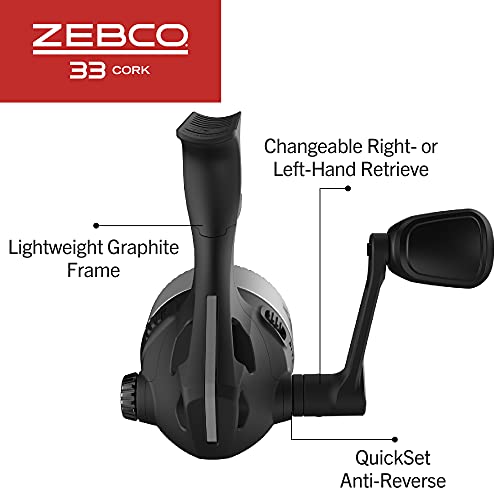 Zebco 33 Cork Reel and Fishing Rod Combo, Graphite Rod with Cork Handle, QuickSet Anti-Reverse Fishing Reel with Bite Alert - style: 5.5 Foot - Micro Triggerspin