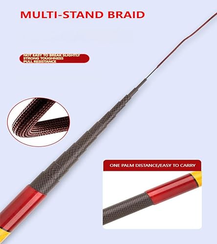 Carbon Fiber Tenkara Fishing Rod Kit Bank Poles for Catfishing All Waters - size: 14.7Ft