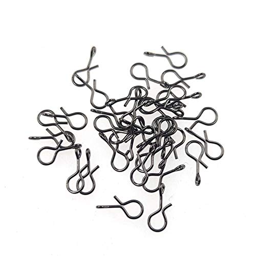 No-Knot Fast Snaps - Quick Change Connect Snap for Flies, Hooks & Lures - Black, Pack of 100 - size: Medium