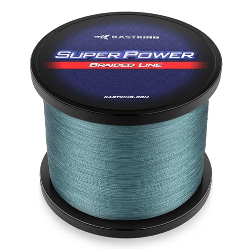 KastKing SuperPower Braided Fishing Line - Abrasion Resistant Braided Lines – Incredible Superline – Zero Stretch – Smaller Diameter – A Must-Have! - color: X4-Low-Vis Gray, size: 20LB(500 Yds)