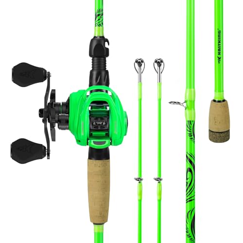 KastKing Zephyr Dual-Tip Fishing Rod and Reel Combo,Spinning & Baitcaster Combo,Dual Tips Section for Different Powers,IM6 Graphite 2-Piece Rod with Extra Tip,Sensitive & Powerful,Freshwater Fishing - style: Cast: 6'6''- Ml& M- Dual-tip Rod - Left Handed(