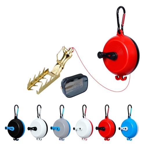 Professional Fishing Baits Hard Equipment with 30m Line for Lures Saver Fishing Retrievers Savers - color: White and blue