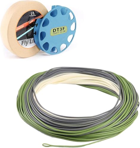 Maxcatch Troutlite Double Taper Floating Fly Line, 90ft, DT3F-DT6F, Easy Casting, with Two Welded Loops - size: DT3F-90FT