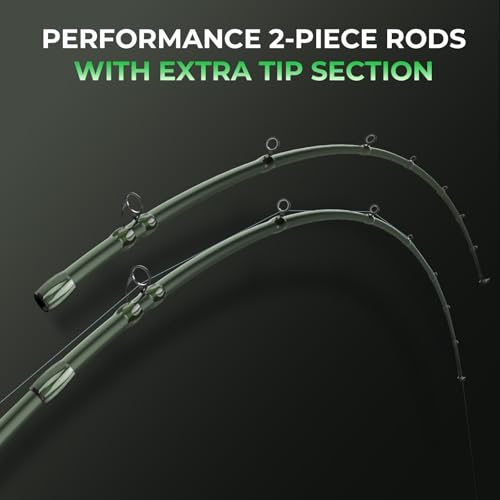 KastKing Spartacus II Twin-Tip Fishing Rod and Reel Combo, Spinning & Casting Combo, Fishing Poles and Reels Combo, KastFlex IM6 Graphite Blanks, 2-Piece Rods with Extra Tip - style: Cast-7'6'' H- Left Handed (2 Pcs+ Extra Tip)