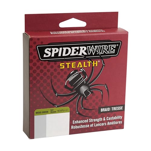 SpiderWire Stealth Braid Fishing Line - color: Moss Green, size: 500yd, style: 6lb Break Strength