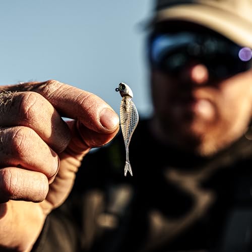 6th Sense – Clobber Minnow 2" – Soft Plastic Minnow – Crappie/Panfish Fishing – FFS Sonar Bait – (12 per Pack) Made in the USA - color: Algae Glow