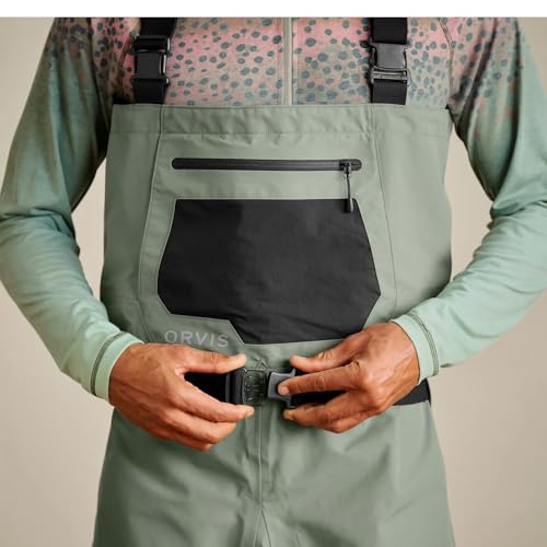 Orvis Men's Clearwater Bootfoot Wader Felt | 30K/8K Rating, Convertible Fit & Smart Storage, Lightweight 4-Layer Waterproof Breathable Fabric - size: Large Short