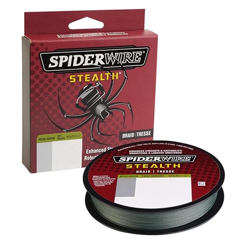SpiderWire Stealth Braid Fishing Line - color: Moss Green, size: 125yd, style: 6lb Break Strength