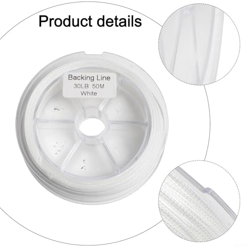 20lb for Braided Fly Line Backing 50M 8-Strand Dacron Polyester Low Friction Trout Bass Freshwater Fishing Reel Spooling Line White - size: B