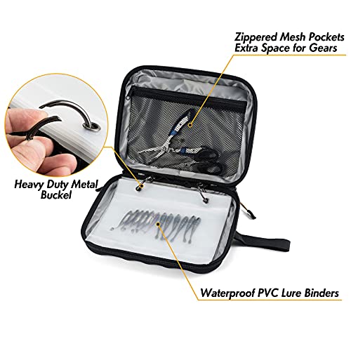 Dr.Fish Soft Bait Binder with Soft Bait Binder Bag Lure Cover Bag Waterproof Tacke Storage Organizer Bag
