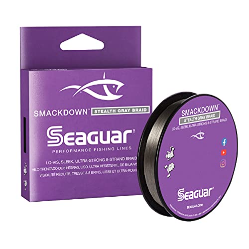 Seaguar Smackdown Low Visibility Braided Fishing Line, Stealth Gray, Multiple Sizes - size: 65lbs/150yds