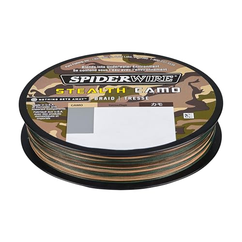 SpiderWire Stealth Braid Fishing Line - color: Camo, size: 125yd, style: 8lb Break Strength