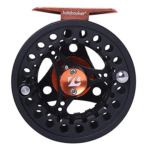 Kylebooker Large Arbor Fly Fishing Reel 3/4wt 5/6wt 7/8wt - color: Black, size: 5/6wt