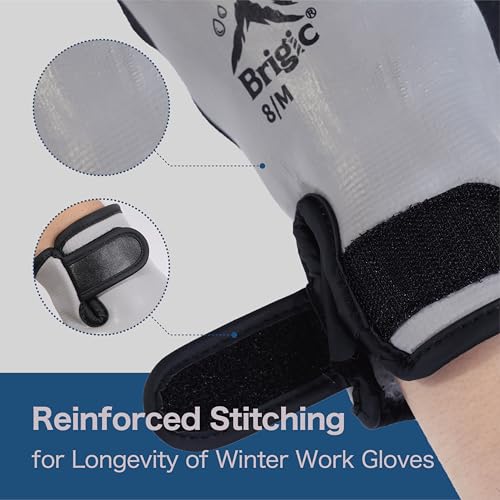Waterproof Weatherproof Winter Work Gloves, Gray, Ideal for Gardening & Outdoor Tasks - size: Medium