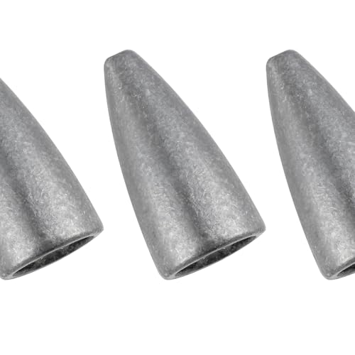 Dr.Fish 50 Pack Bullet Fishing Sinkers Worm Weights Lead Fishing Weights Bass Fishing Sinker Freshwater Texas Carolina Rig Punch Shot - size: 1oz-30 Pack