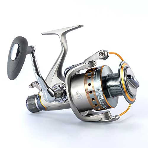 Yoshikawa Baitfeeder Spinning Reel Fishing 5.5:1 11 High Power Stainless Ball Bearings 30Lb Drag Right Left Hand Saltwater Freshwater Reversible Front Rear Drag Live Liner 3000-6000 - style: Cy-3000