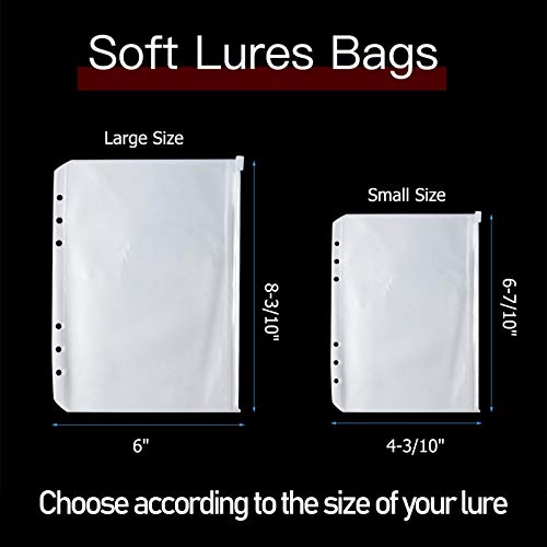Dr.Fish Soft Bait Binder with Soft Bait Binder Bag Lure Cover Bag Waterproof Tacke Storage Organizer Bag