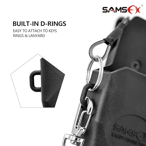 SAMSFX Fishing Pliers Sheath, 360-Degree Rotatable Belt Clip, Comes with Coiled Lanyard, Fishing Accessiores for Men