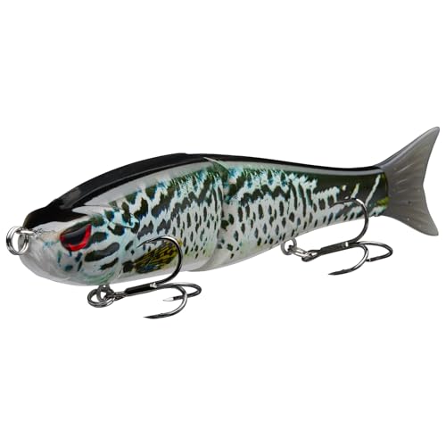 Bassdash SwimShad Glide Baits Jointed Swimbait Bass Pike Salmon Trout Muskie Fishing Lure,3-Pack - color: Largemouth Bass +Blue Mackerel +Yellow Mackerel, size: 4.5in/0.65oz