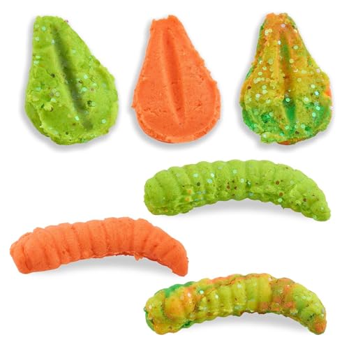 Berkley PowerBait Trout Fishing Dough Bait - color: Mallow Glow Red Fleck & Orange Glitter Multipack