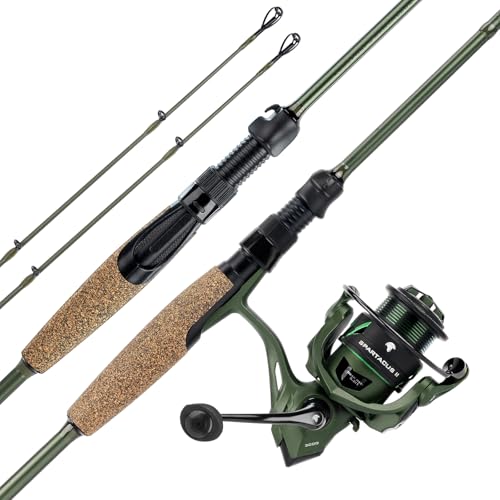 KastKing Spartacus II Twin-Tip Fishing Rod and Reel Combo, Spinning & Casting Combo, Fishing Poles and Reels Combo, KastFlex IM6 Graphite Blanks, 2-Piece Rods with Extra Tip - style: Spin-7'0'' Mh-3000 Reel (2 Pcs+ Extra Tip)