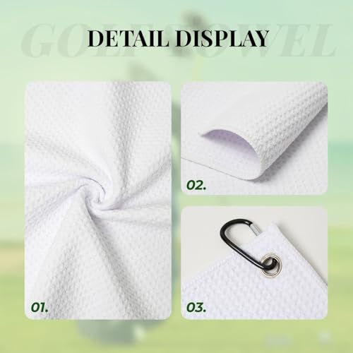 Dragon Navy Blue Golf Towel 16" X 24" with Clip Golfer Bags Accessories Gifts - color: Dragon Navy Blue