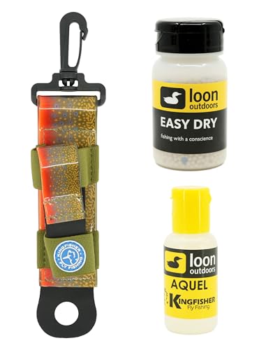 Loon Outdoors Aquel and Easy Dry Dry Fly Floatant with Kingfisher Combo Holder - color: Brook Trout