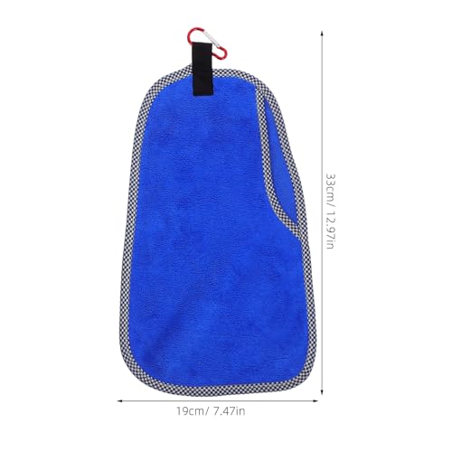 Cabilock 2pcs Fishing Towels with Clip, Quick-Drying Microfiber Rod Care Towels for Outdoor Camping, Gym, and Angler Use, Multipurpose Hand and Equipment Cleaning Cloths in Gray and Blue