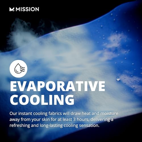 MISSION Max Plus Cooling Towel- Soft, Durable Microfiber - Cools Up to 3 Hours - UPF 50 Sun Protection - Machine Washable - color: Mirage Camo Vista Blue
