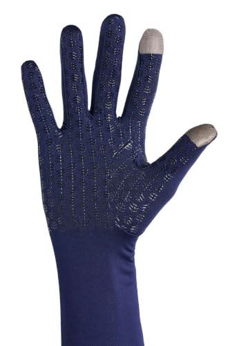 Coolibar Long Full Finger UV Sun Gloves - UPF 50+ Sun Protection - Culebra - color: Navy, size: Medium