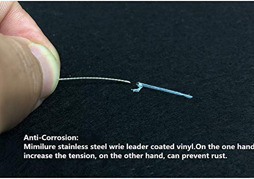 Wire Fishing Line Steel Leader: 10lb - 200lb Test Knottable Fishing Leader Making for Saltwater Rigging - 32.8ft Nylon Coated 7 Strands Silver String Wire with 20pcs Sleeves - size: 100lb Test, 0.031in/0.8mm Diameter