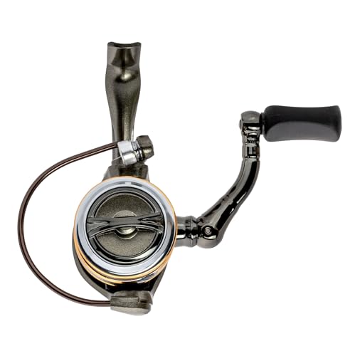 Lew's Laser Lite Spinning Fishing Reel, 6+1 Bearings, Graphite Frame and Sideplate, Speed Lube, Multi-Disc Drag - size: 75 (Clam Packaging)