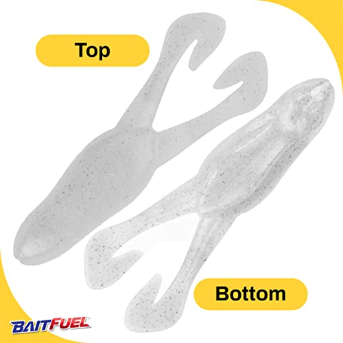 BAITFUEL BF Toad Infused with Supercharged X55 Formula Gel: Fish Scent Technology with Powerful Attractants|4-Inch, Trash (PN: X85559)